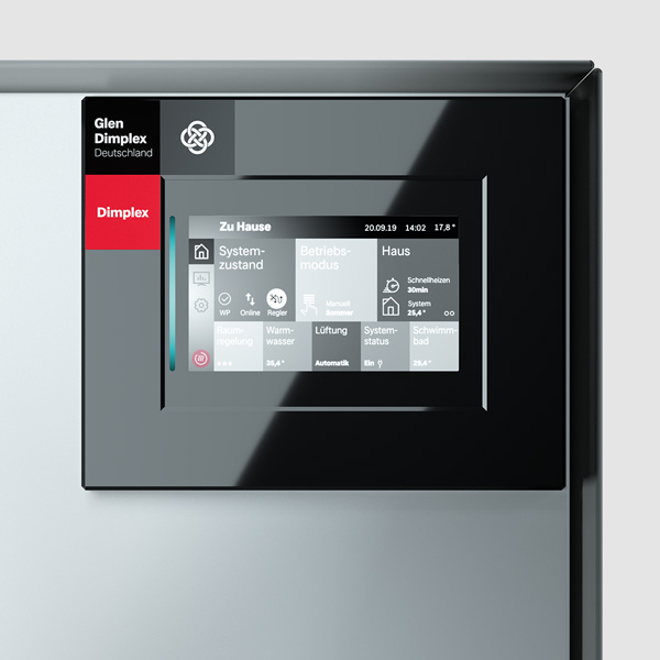 Glen Dimplex heat pump M Flex with touch display image